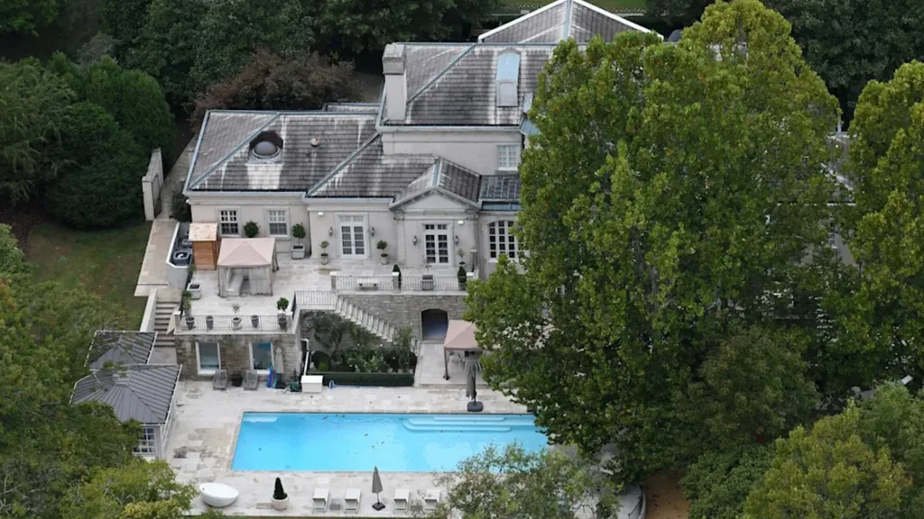 An aerial view of Nicole Kidman and Keith Urban's Nashville home.