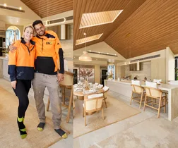 Britt and Taz turn up the heat with a warm and textural kitchen