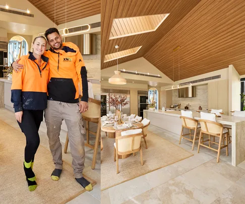 Britt and Taz turn up the heat with a warm and textural kitchen