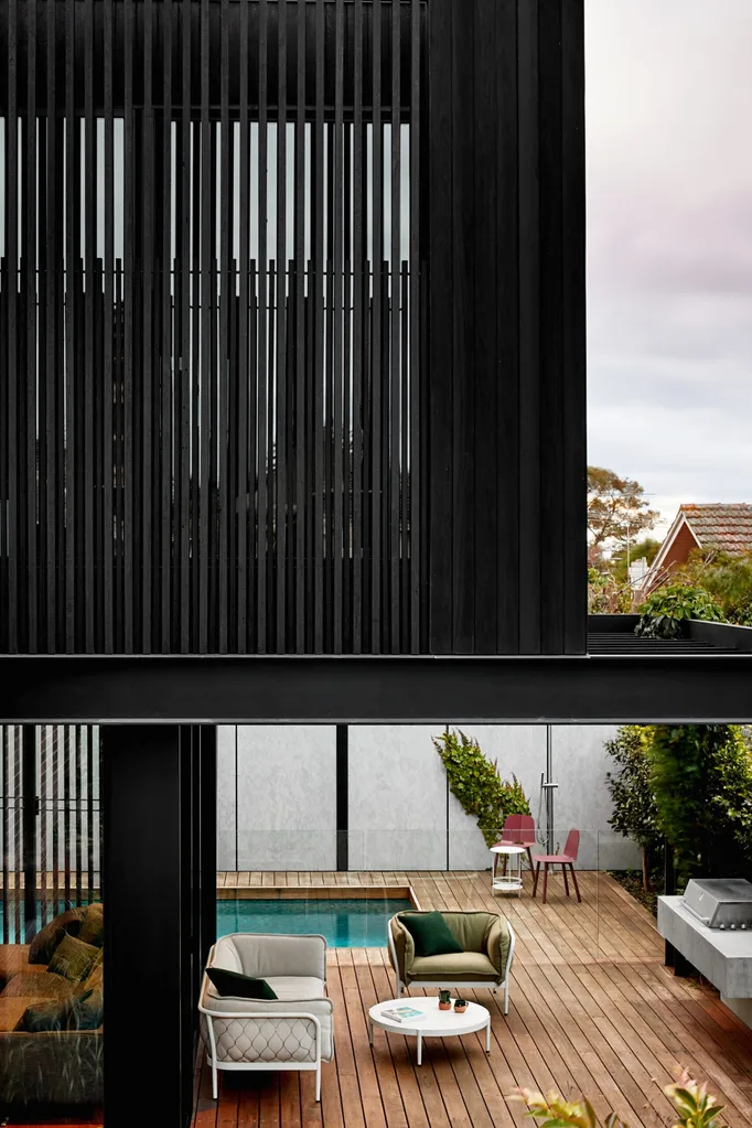 Modern outdoor and pool. Belle