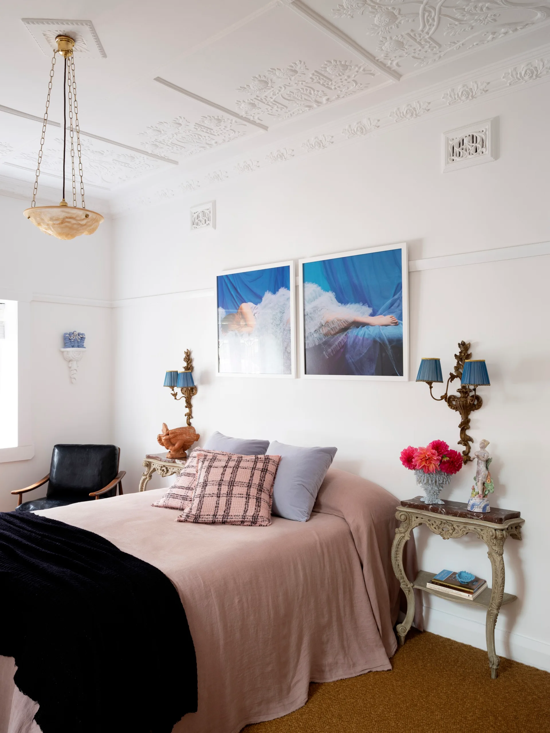 Bed in California bungalow