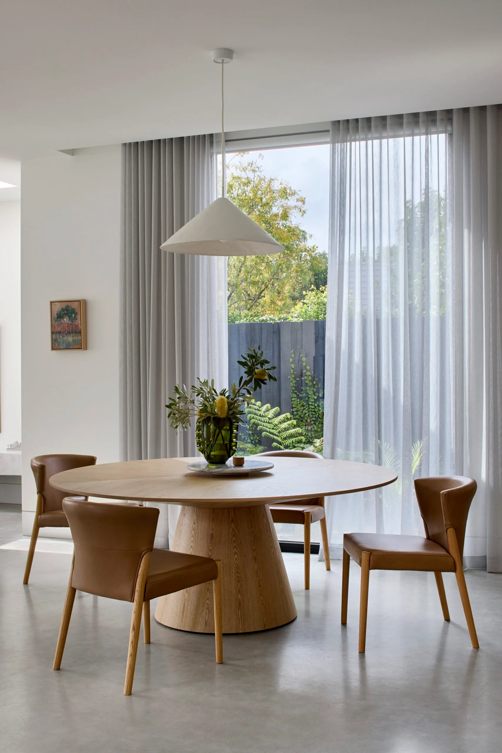 Modern kitchen with concrete and marble