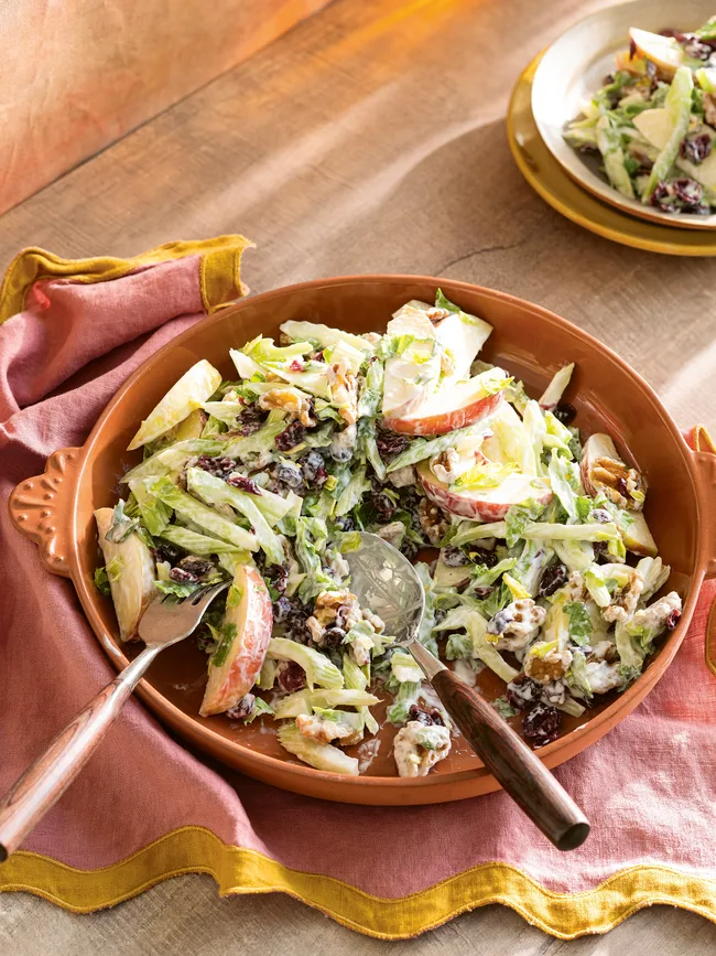 A bowl of Salma's Canteen Waldorf salad