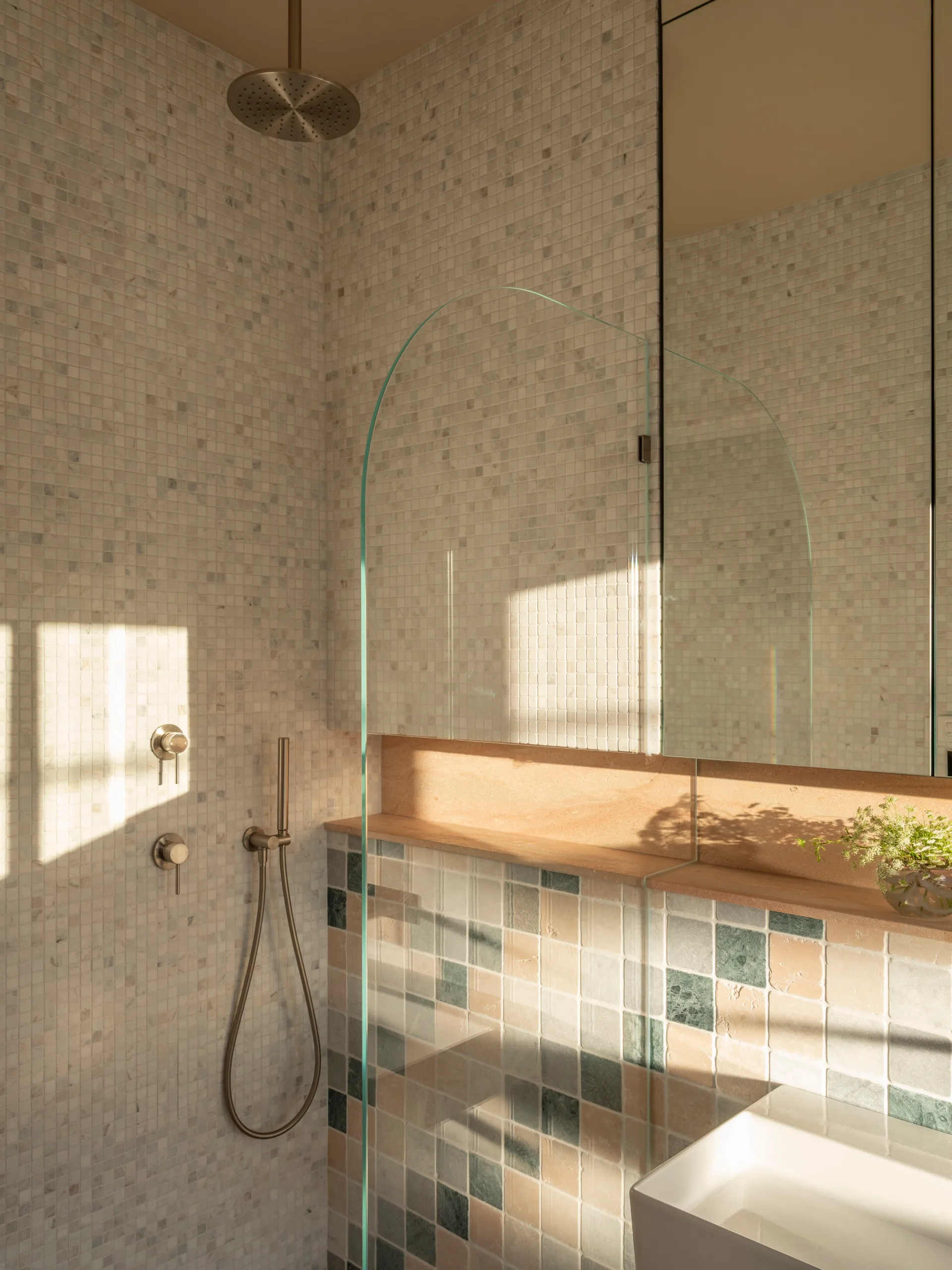 Colourful bathroom tiles