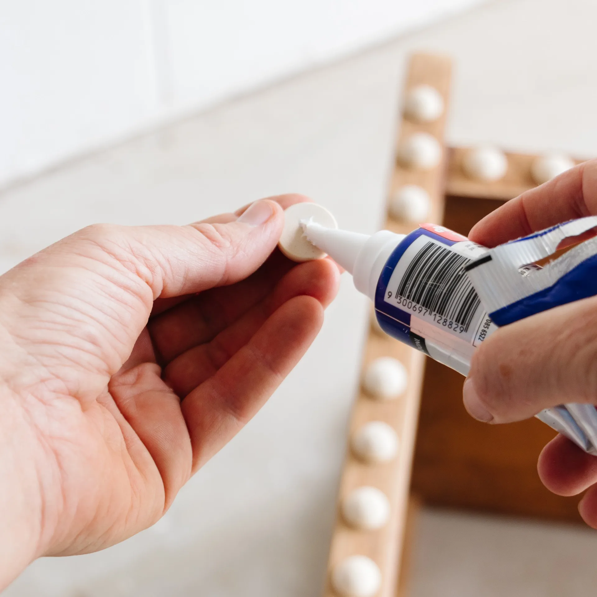 Gluing during a DIY project