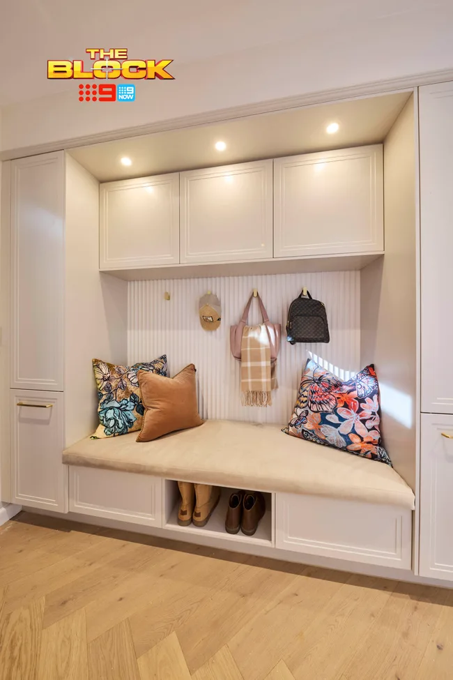 Han and Can back of house The Block mud room