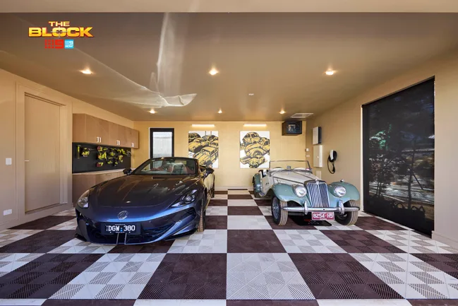 Britt and Taz's garage on The Block