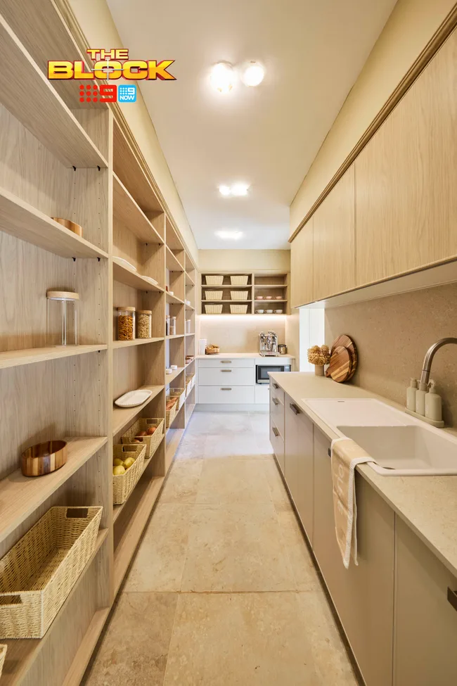Britt and Taz's pantry on The Block