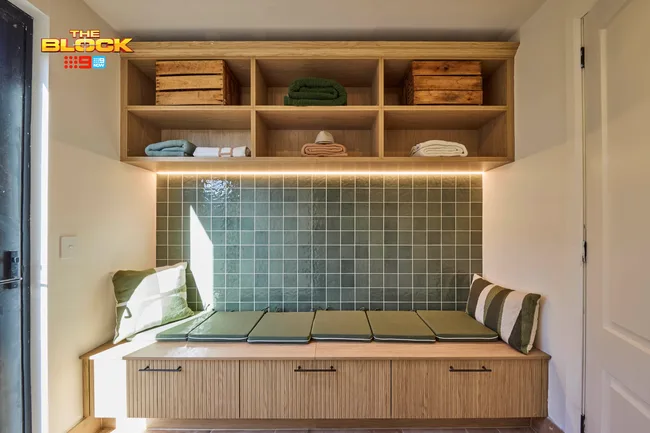 Robbie and Mat's green mud room