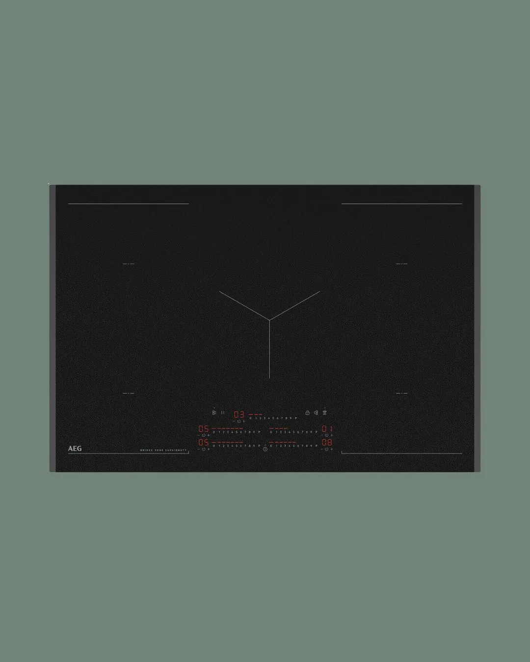 AEG 80cm 6000 Series SaphirMatt Induction Cooktop with DoubleBridge