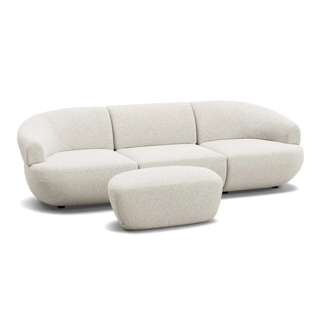 King Living Aura 3 Seater Modular Sofa with Aura Ottoman