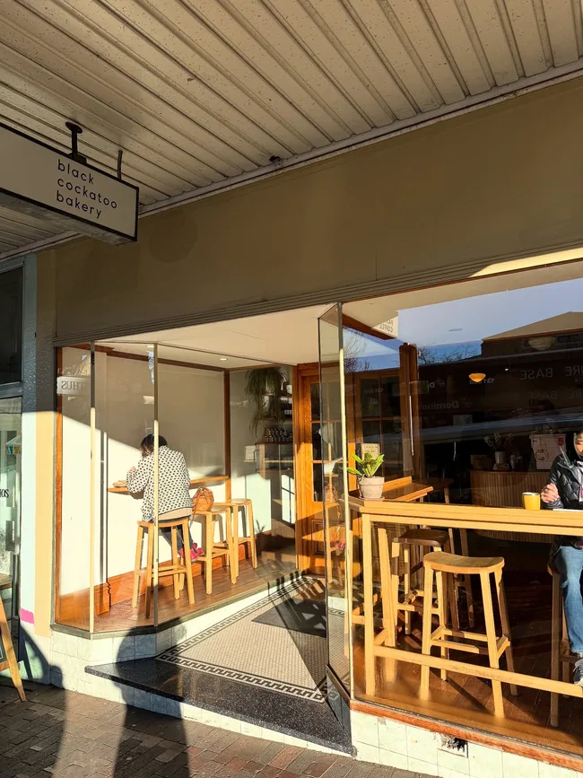 The exterior of Black Cockatoo Bakery in Katoomba
