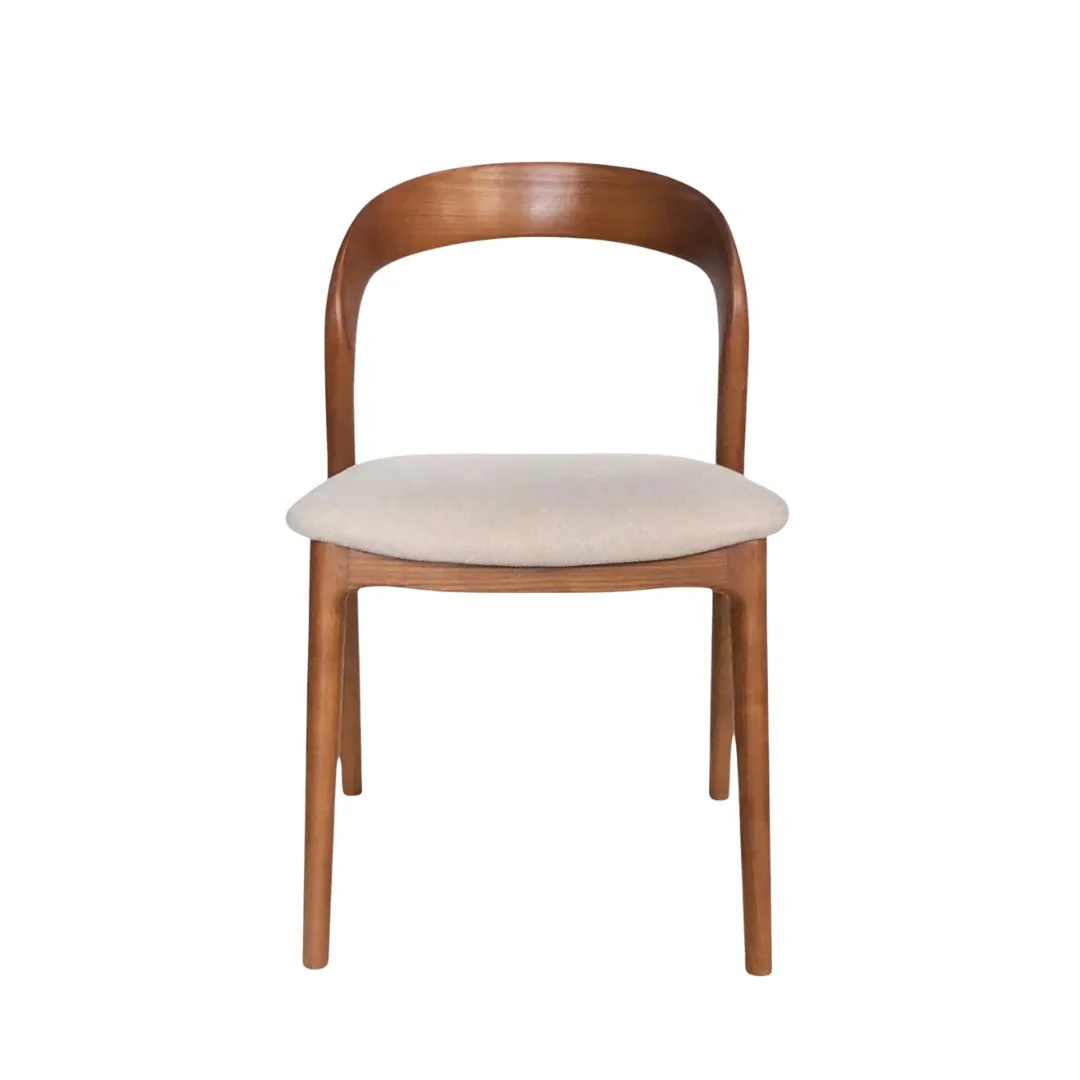 Marlow Walnut Dining Chair in Naxos Beige Interior Secrets