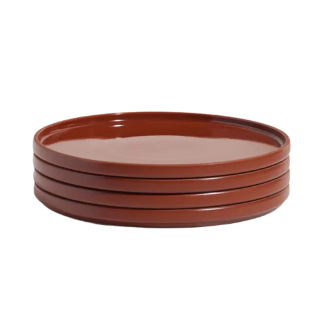 Our Place dinner plates in Terracotta.