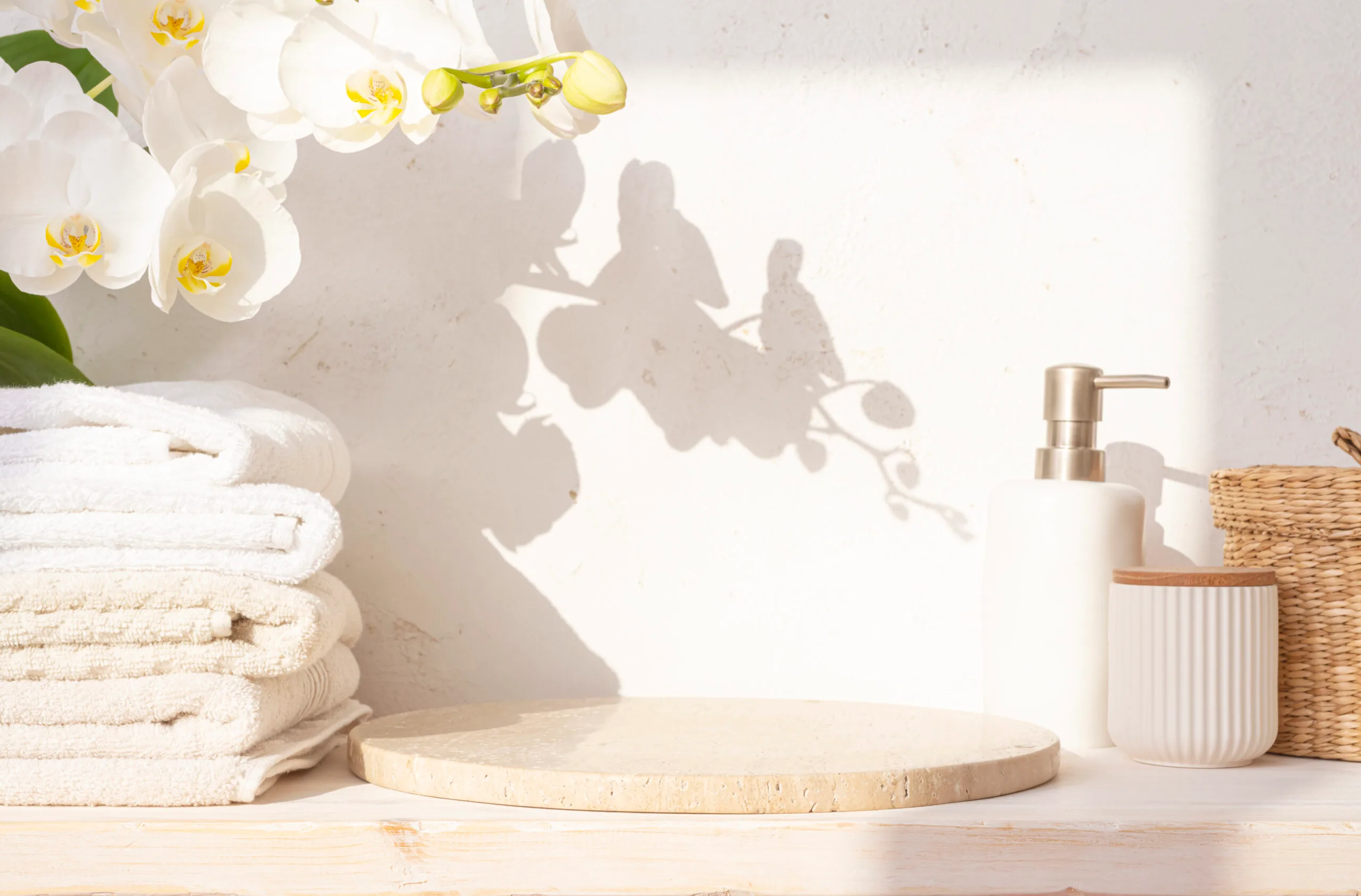 spa like bathroom countertop