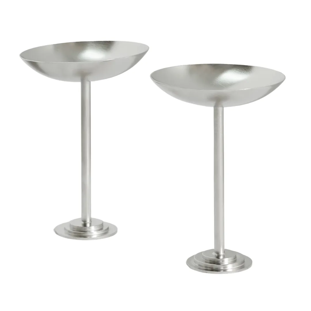 GOHAR WORLD
Set of two silver-tone dessert coupes