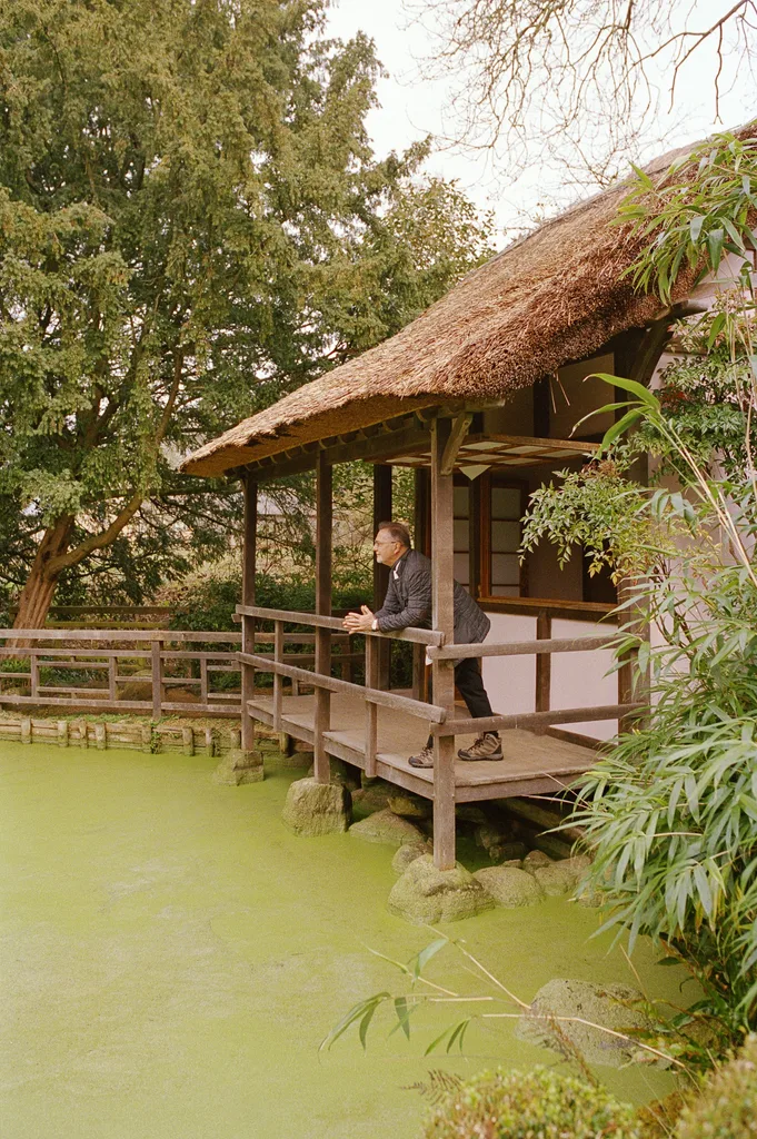 A pond at Le Manoir in Oxfordshire