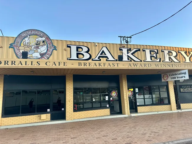 The exterior of Morralls Bakery in Bourke