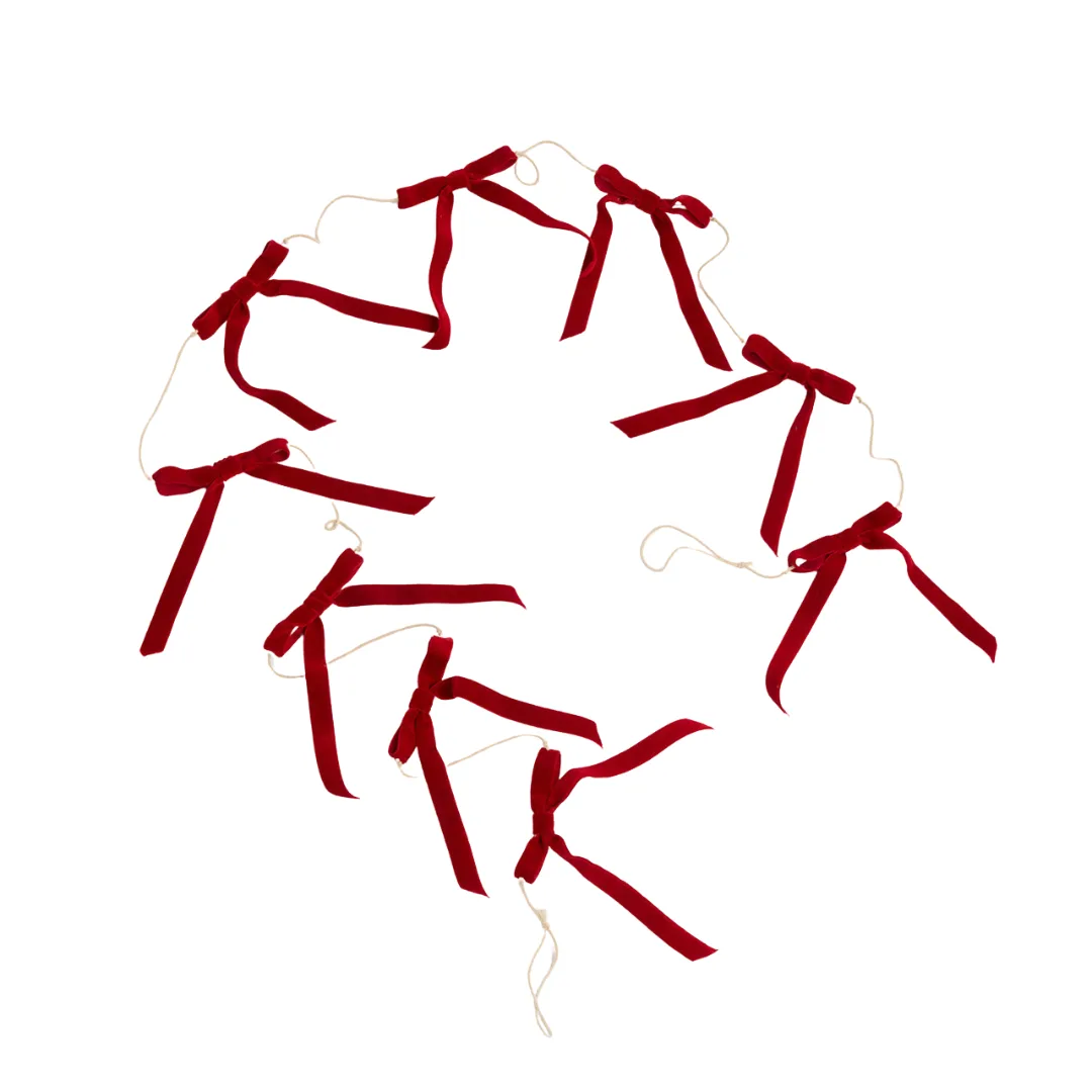Abigail Velvet Bow Christmas Garland