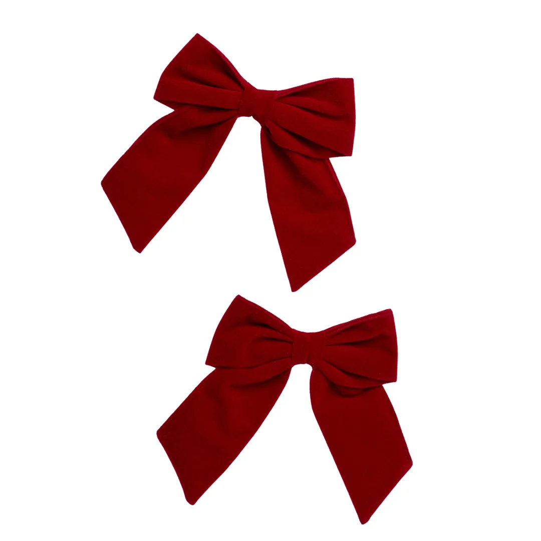 Jessie Red Velvet Bow 2 Pack