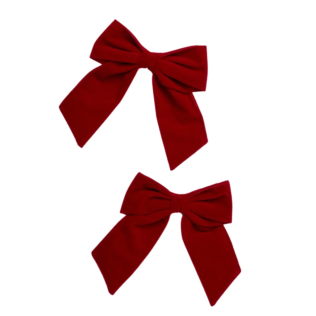 Jessie Red Velvet Bow 2 Pack