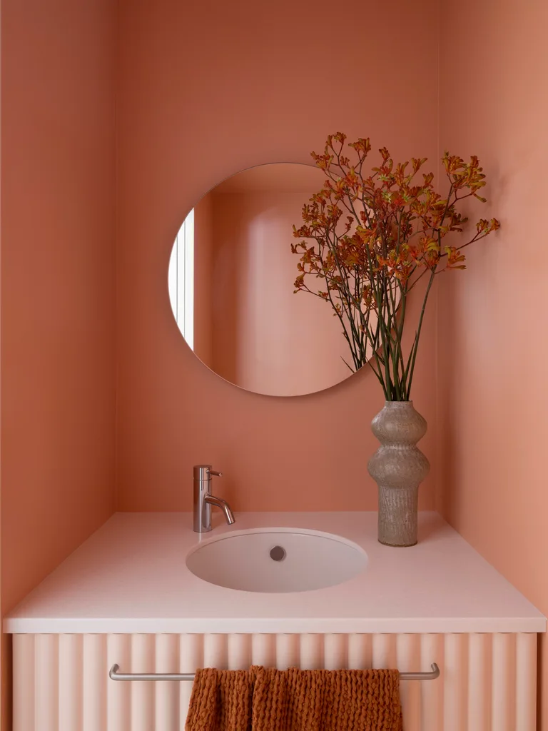 Pink powder room