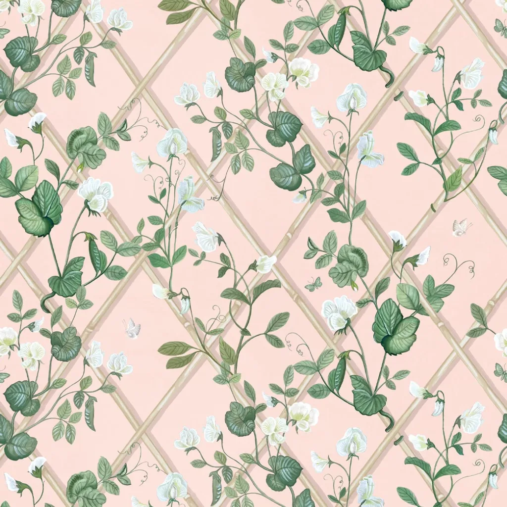Petite Climbing Sweet Pea Wallpaper from Milton & King