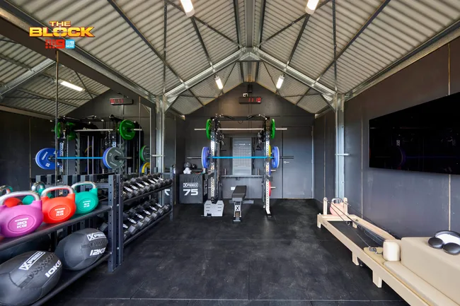 Robby and Mat's home gym on The Block