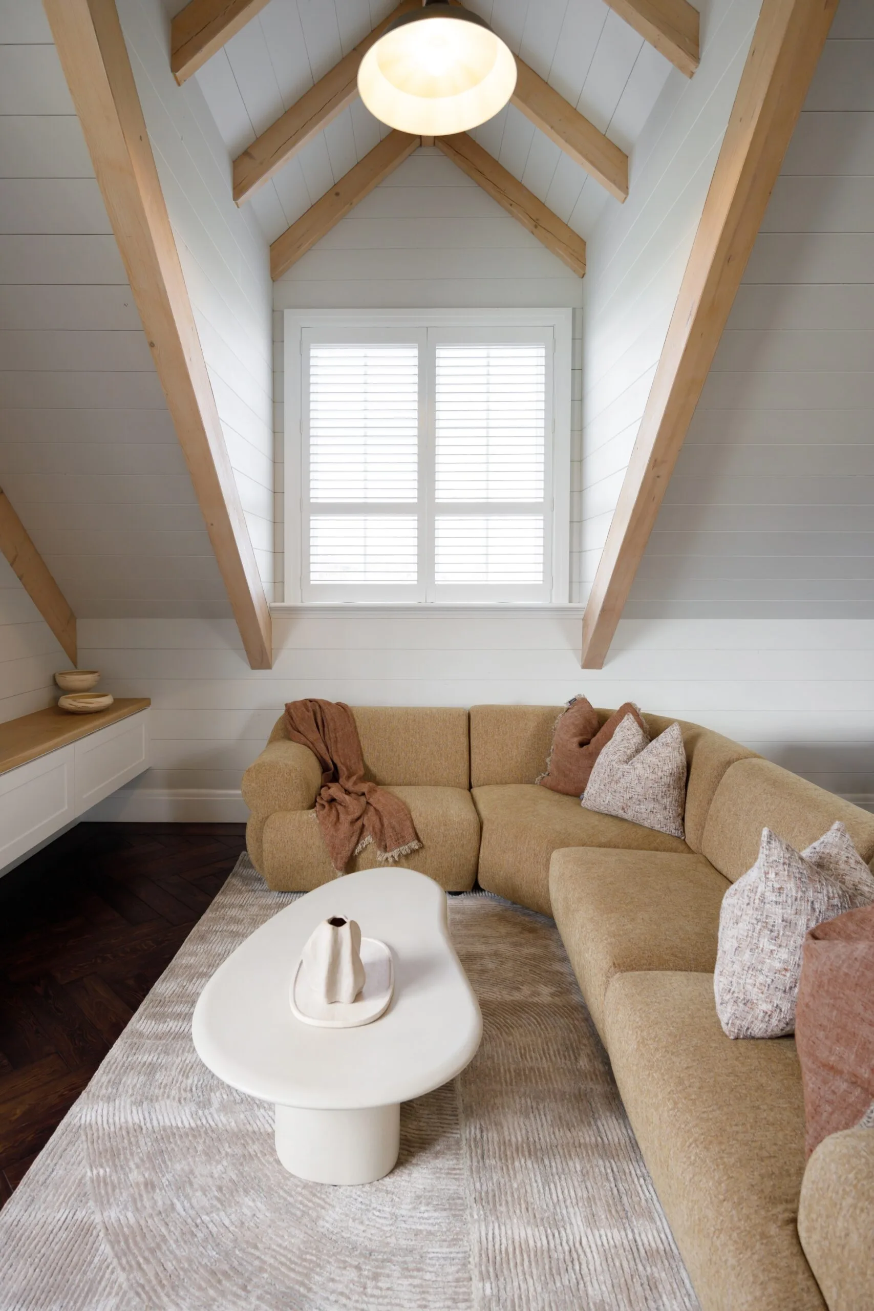 Living room with dormer window