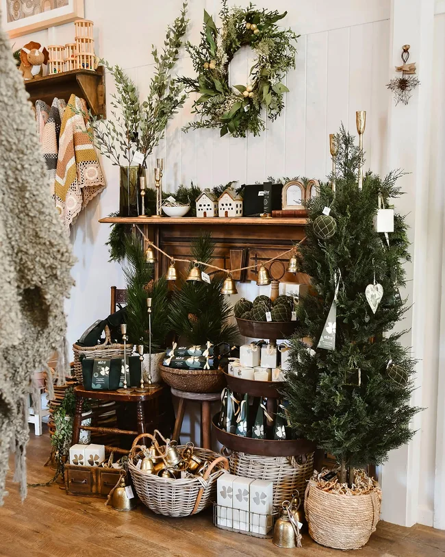 A Christmas decoration display at The Corner Nook