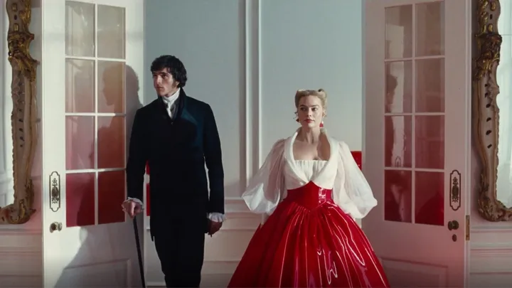 Jacob Elordi Margot Robbie Wuthering Heights Trailer Set Design filming location.
