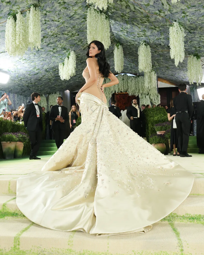 Kylie Jenner at the Met Gala 2026 in a naked dress
