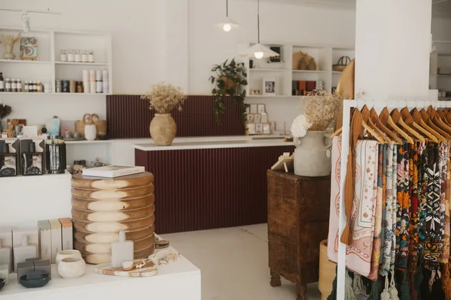The interiors of Gypsy and the Bowerbird store