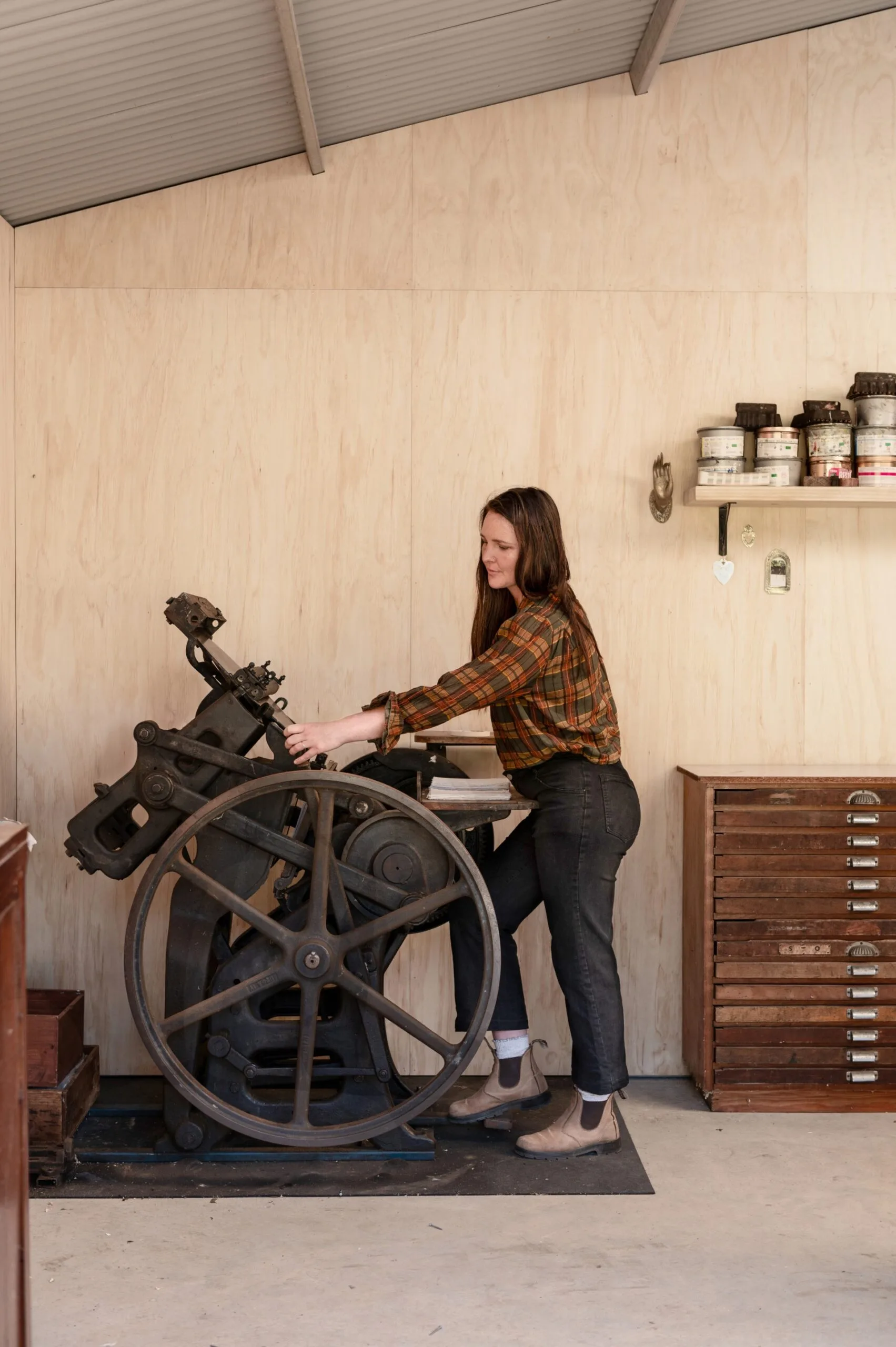 Old letterpress machine
