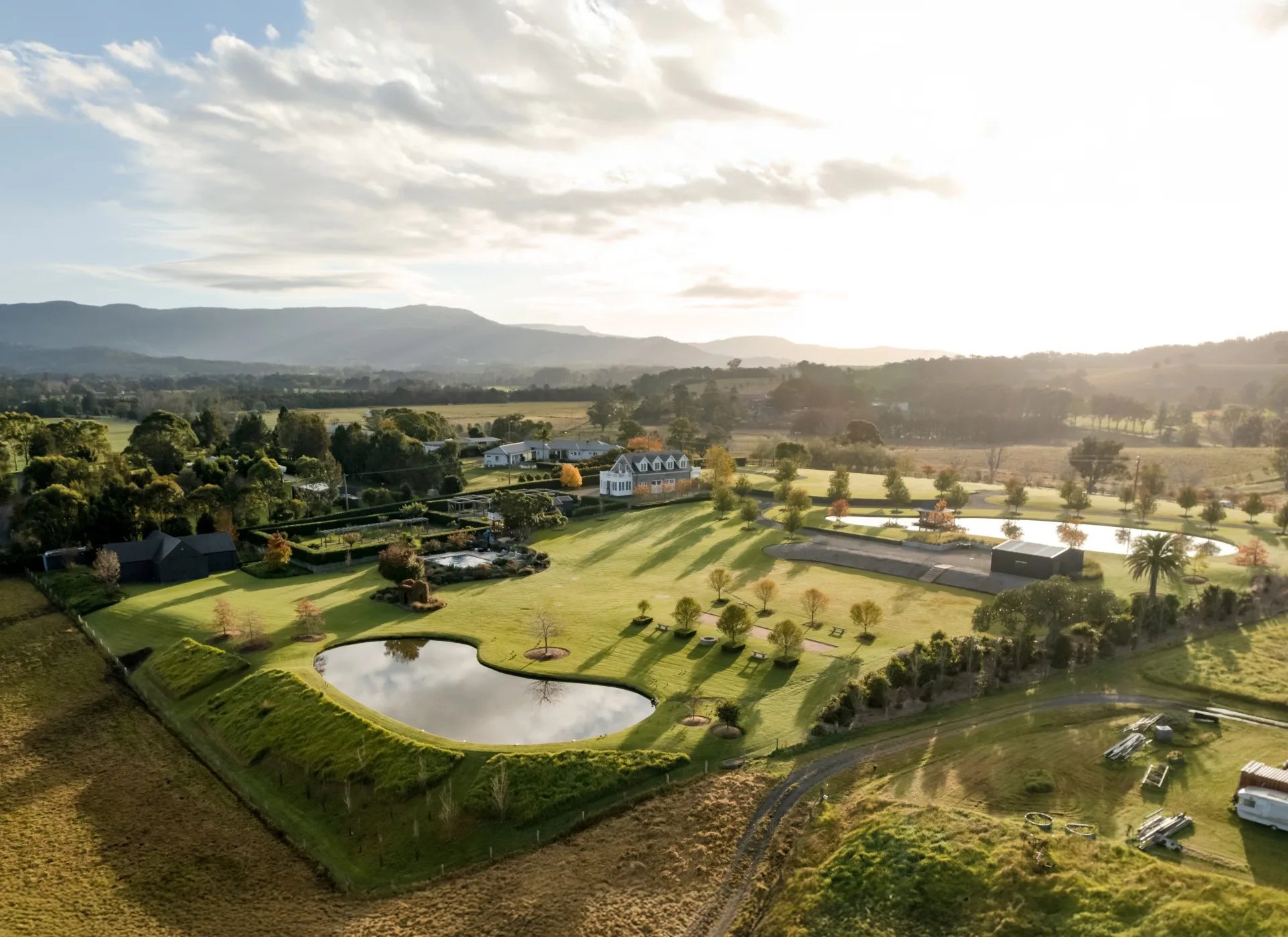 Aerial view of gardens near Berry