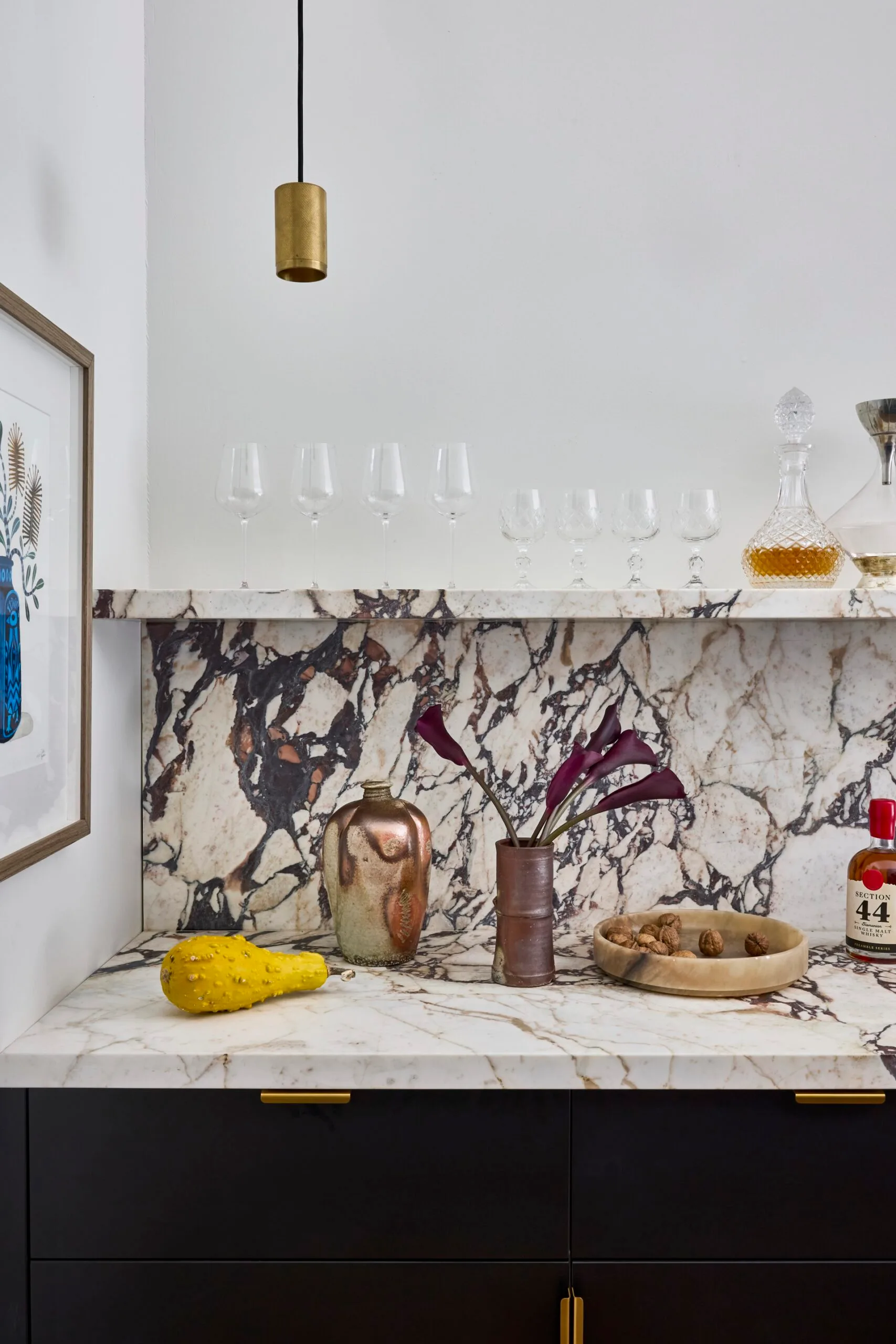 Marble backsplash