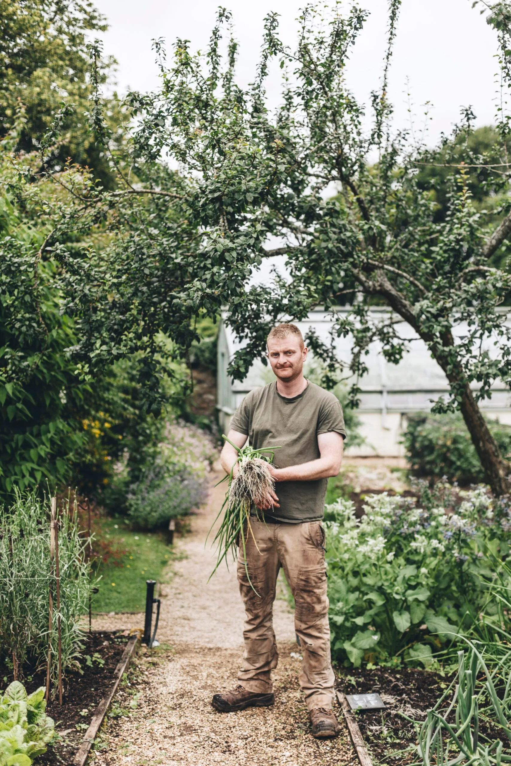 Kitchen gardener Zack at The Pig Near Bath