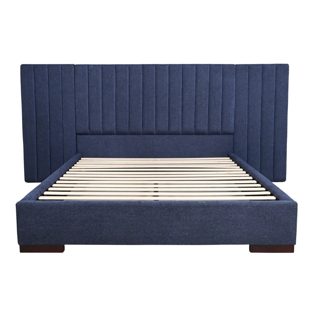 Cecilia Linen-Blend Bed Frame with Extended Bedhead Temple & Webster