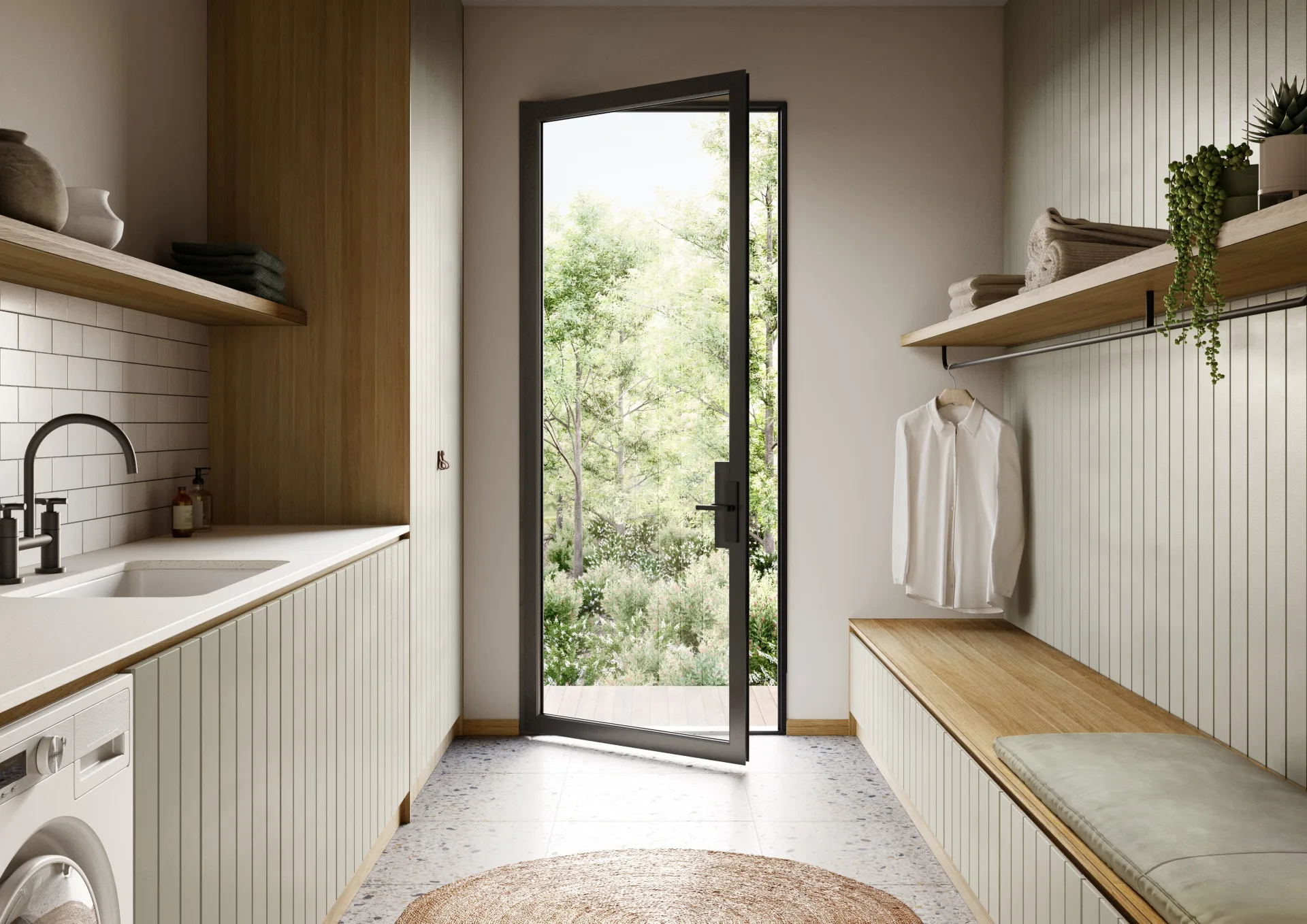 Laundry door