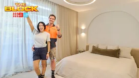 Chantel and Wyatt nail the brief with their main bedroom – and miss it entirely with their walk-in robe