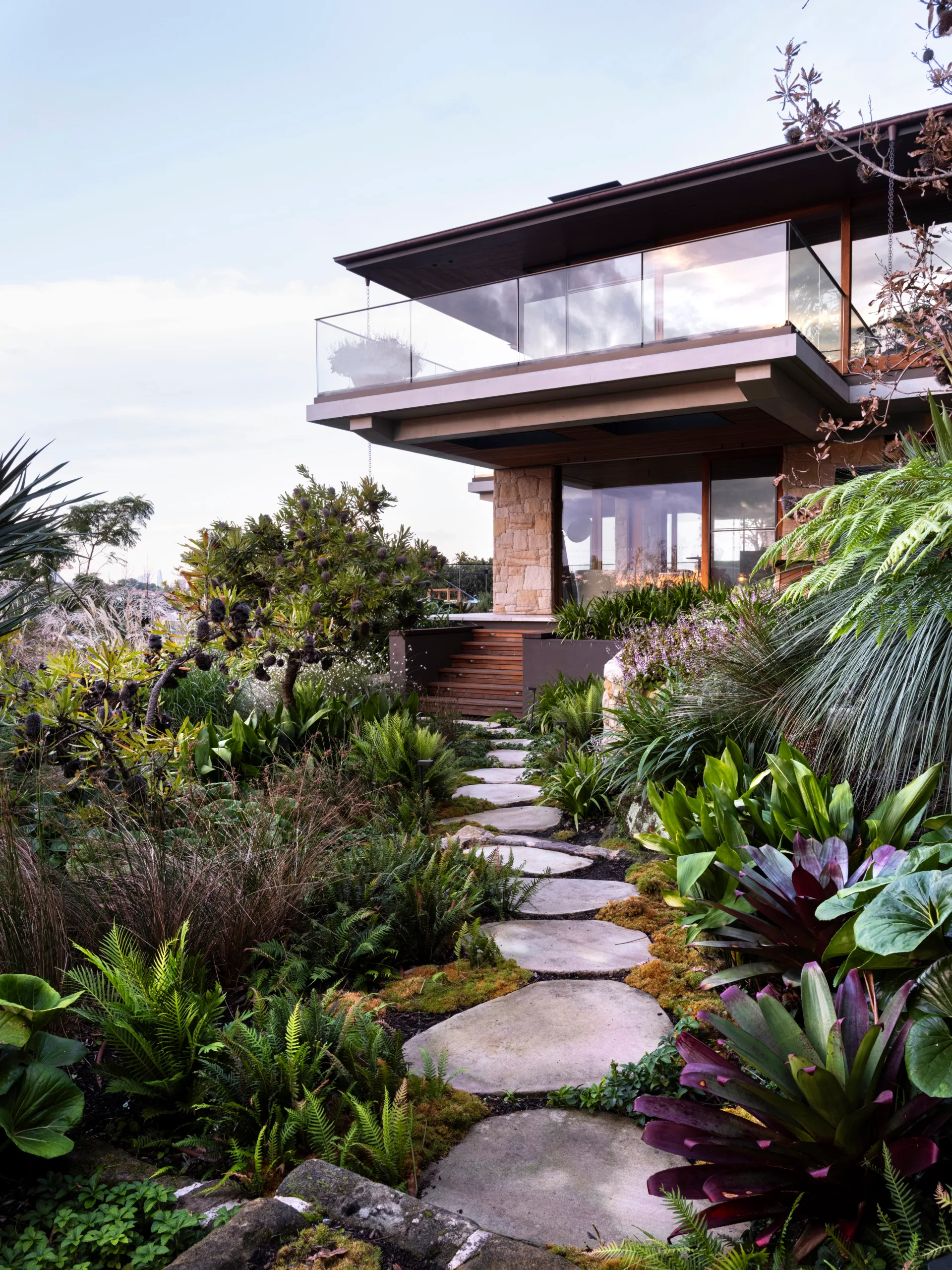 Stepping stones in garden