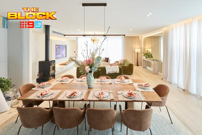 Adam and Jolene's dining area on The Block