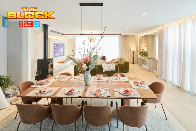 Adam and Jolene's dining area on The Block