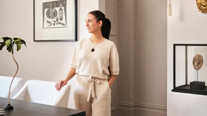 Designer Olivia Giangrasso in her home