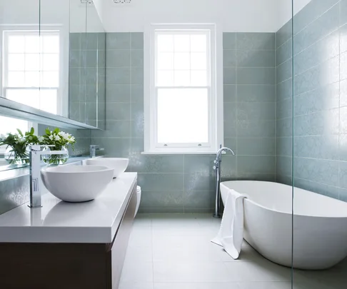 Modern ceramic family bathroom