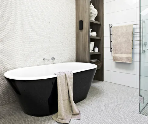 Mosaic tiled bathroom