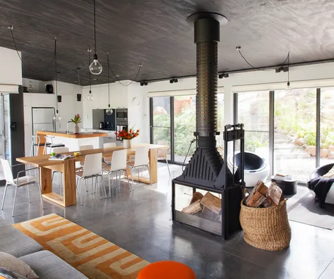 Country-style open plan living room