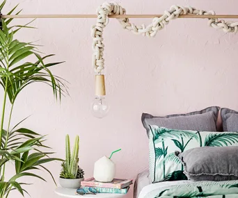 rope pendant light DIY