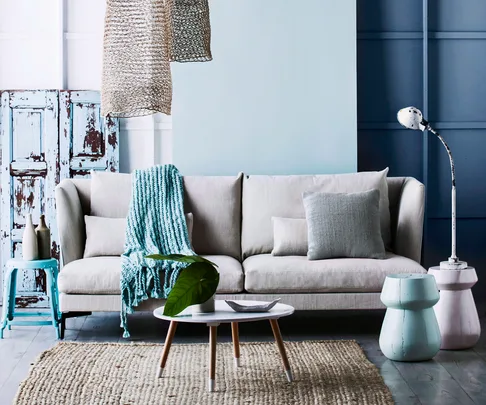 Muted blue tones for winter