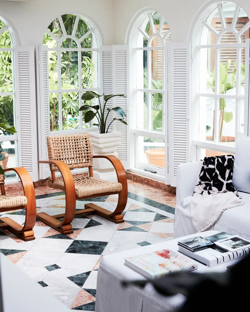 A stylish sunroom at Raes on Wategos